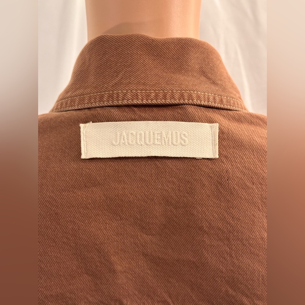 NWOT JACQUEMUS La Veste De-nimes Criollo in Camel & Beige new brown denim jacket - Picture 7 of 14